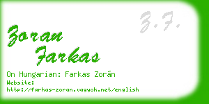 zoran farkas business card